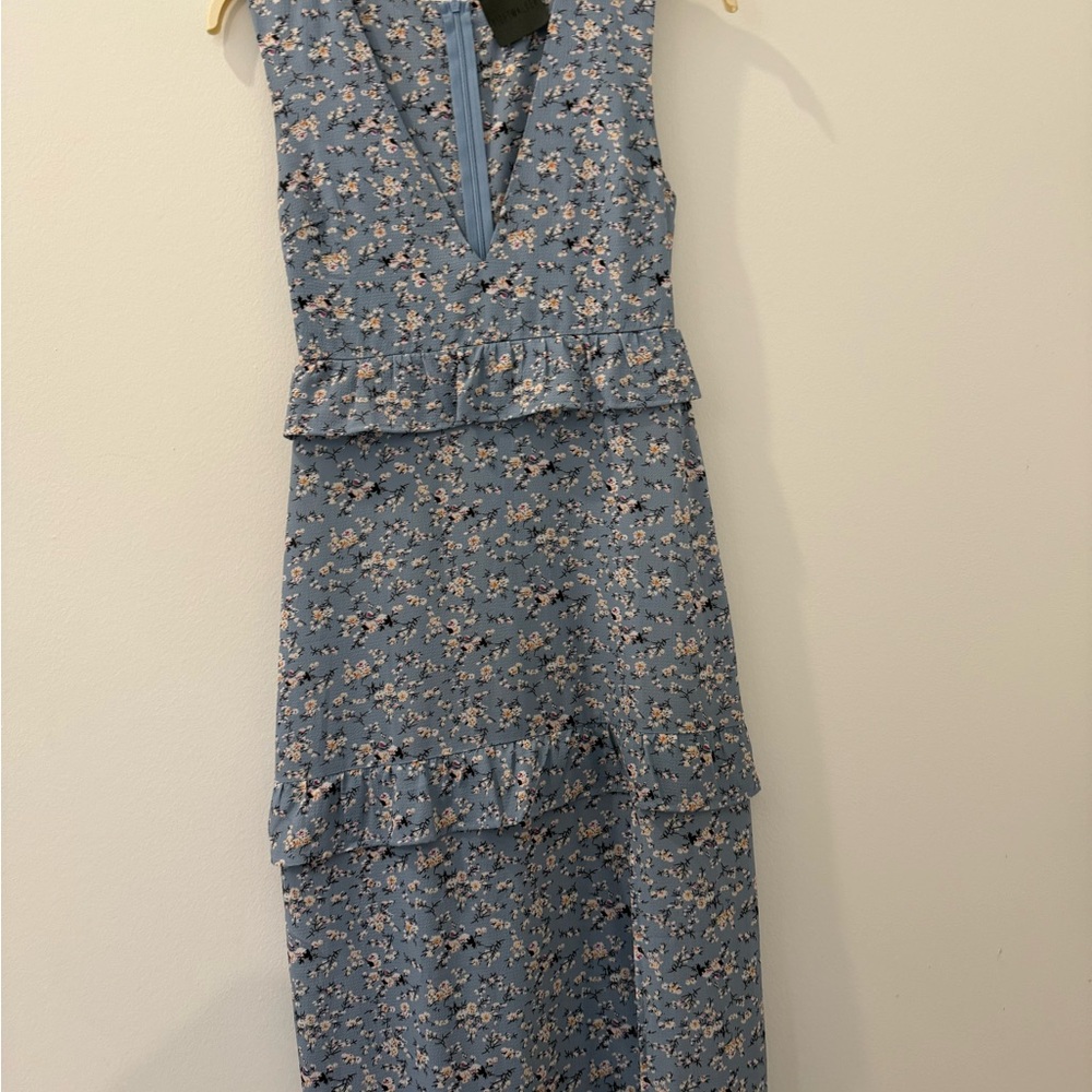 Floral Blue Maxi Dress